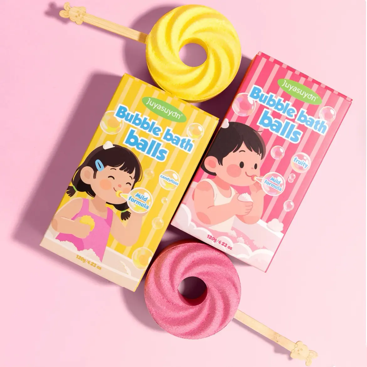 Cute Lollipop Bath Bomb – Colorful Bubble Bath Ball for Fun Bath Time