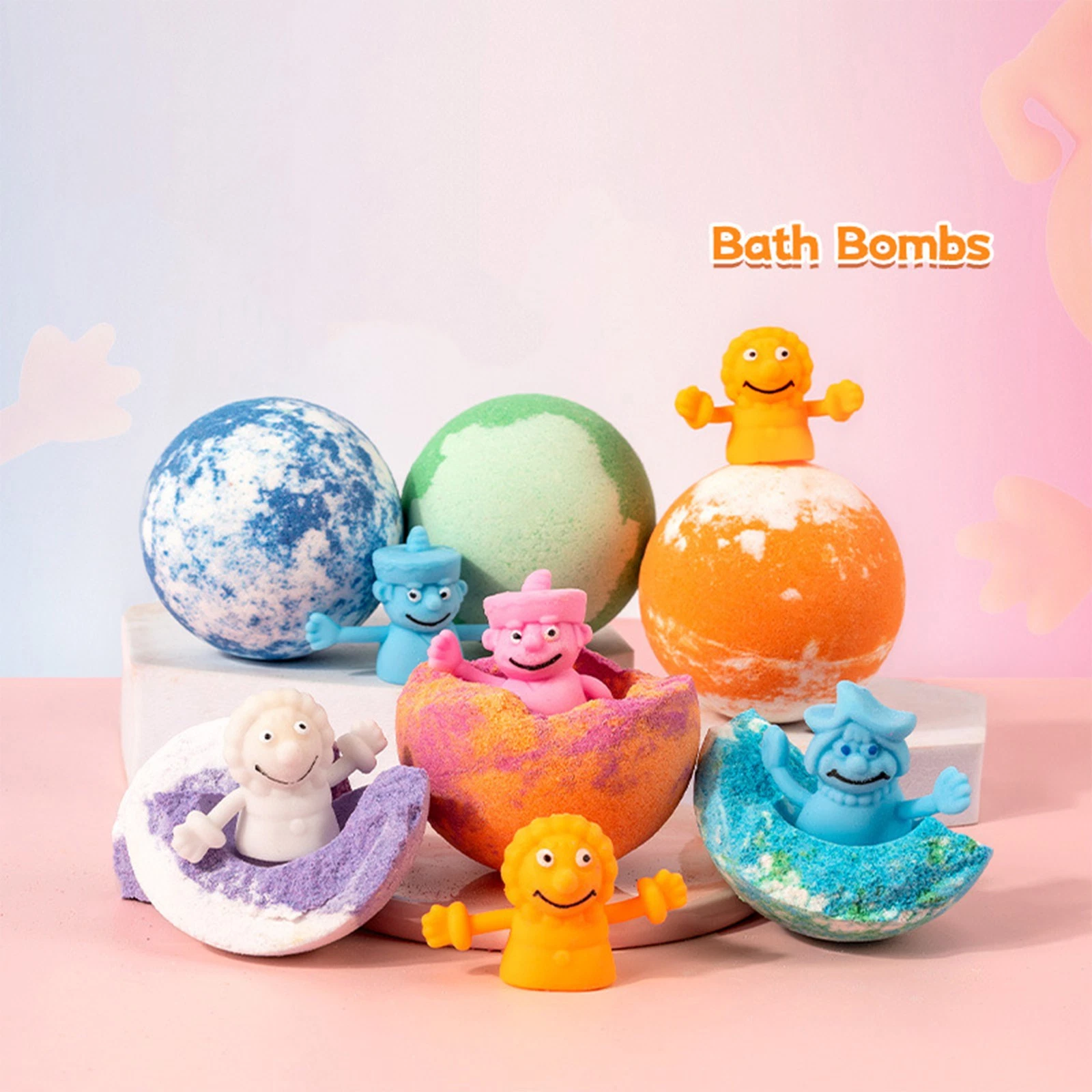 Kids Adults Bath Bombs Bath Kits Bubble Baths Shower Bath Balls With Thumb Toy