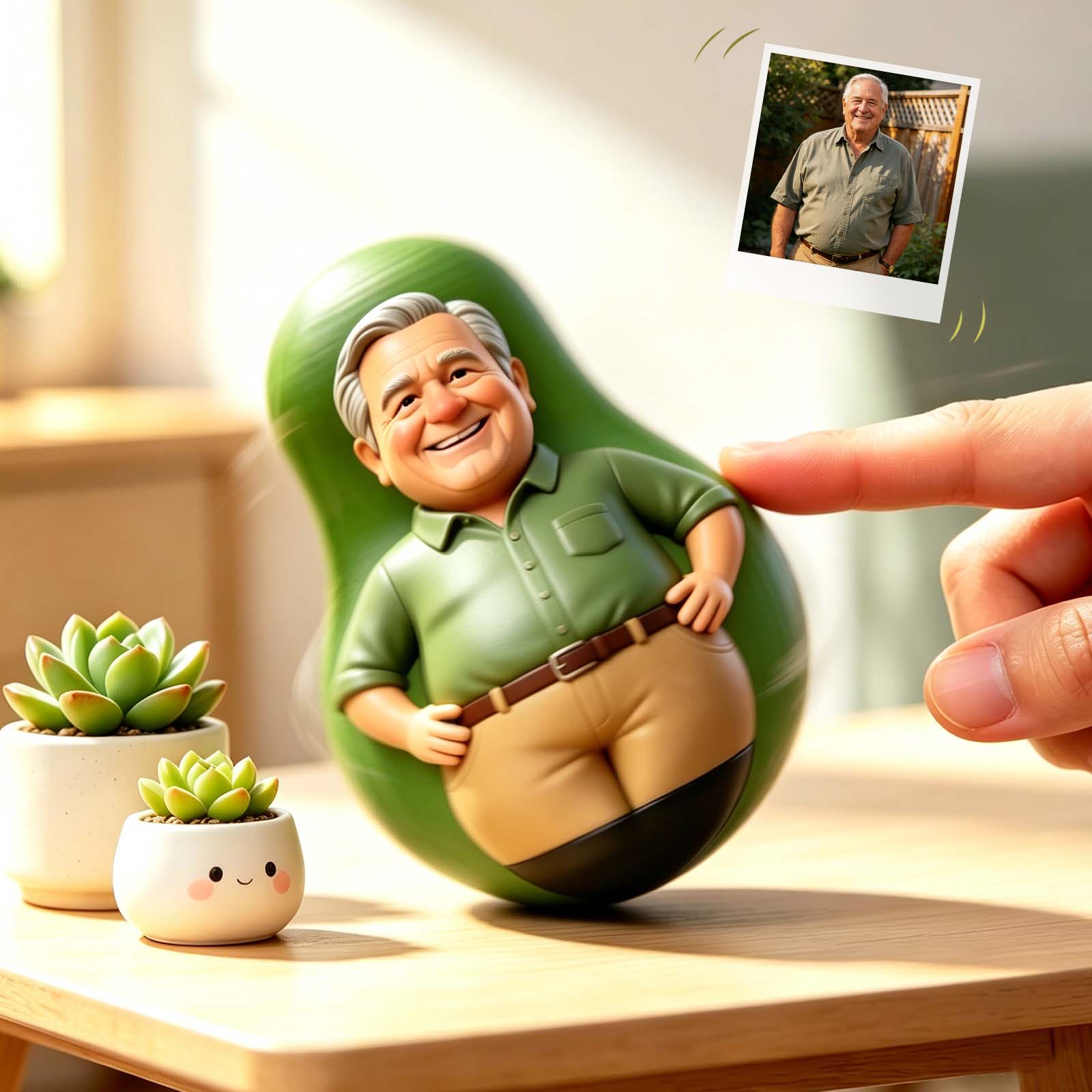 Custom Photo Wobble Doll Personalized Roly-Poly Doll Ornament Handmade Unique Gift for Your Family & Friend