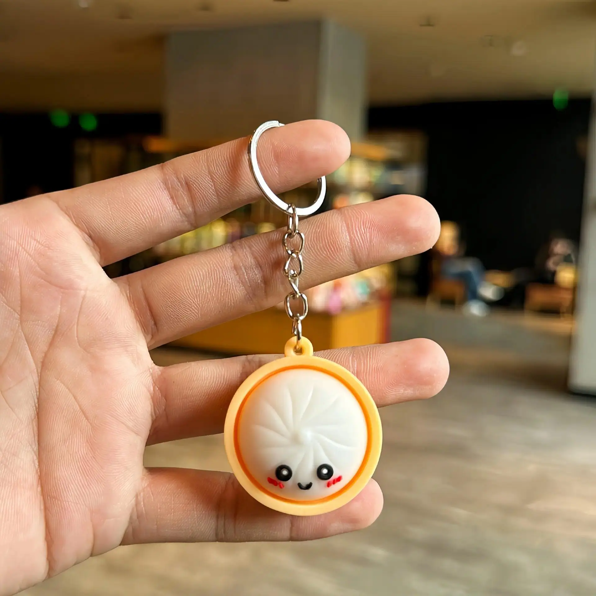 Glitter Dumpling Squishy Keychain –  Cute Mochi Stress Relief Charms