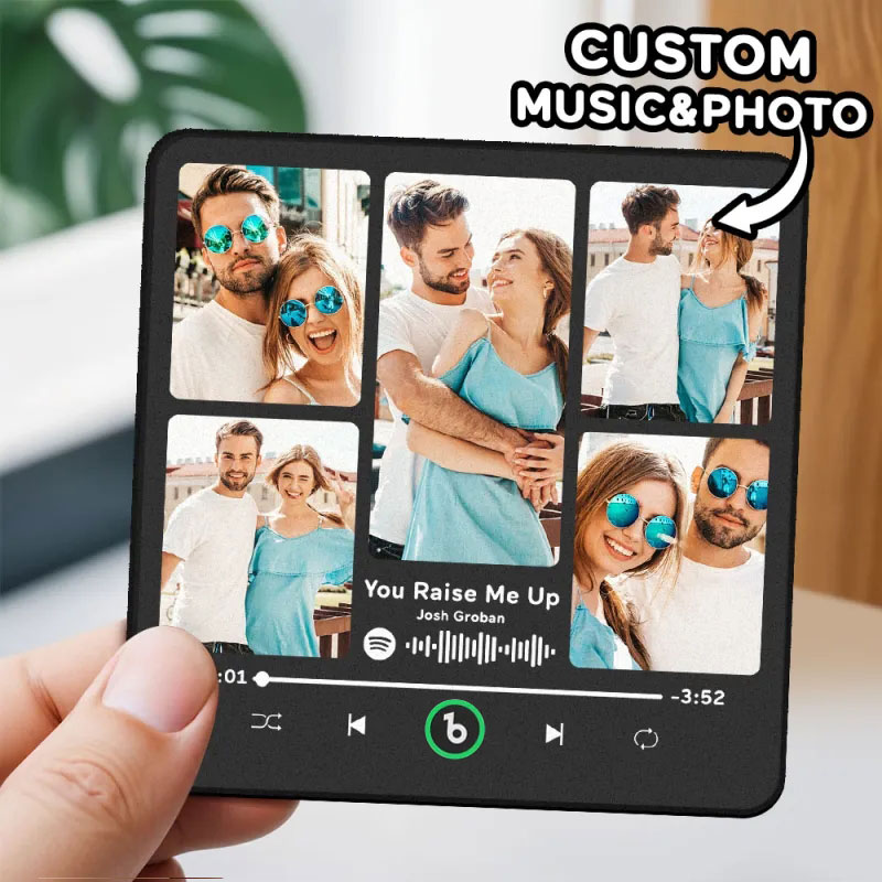 Spotify Fridge Magnet New 4.0 Upgrade Custom Music Fridge Magnet Colorful Frame Album Fridge Magnet Can Play Songs Gift for Couple