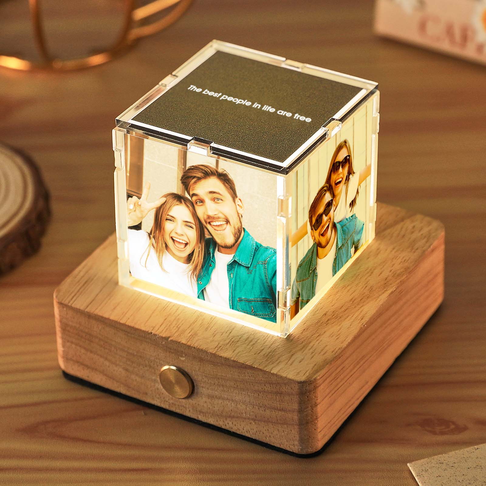 Custom Photo Cubes Night Lights LED Cubes Custom Image Transfers Engraved Custom Gifts