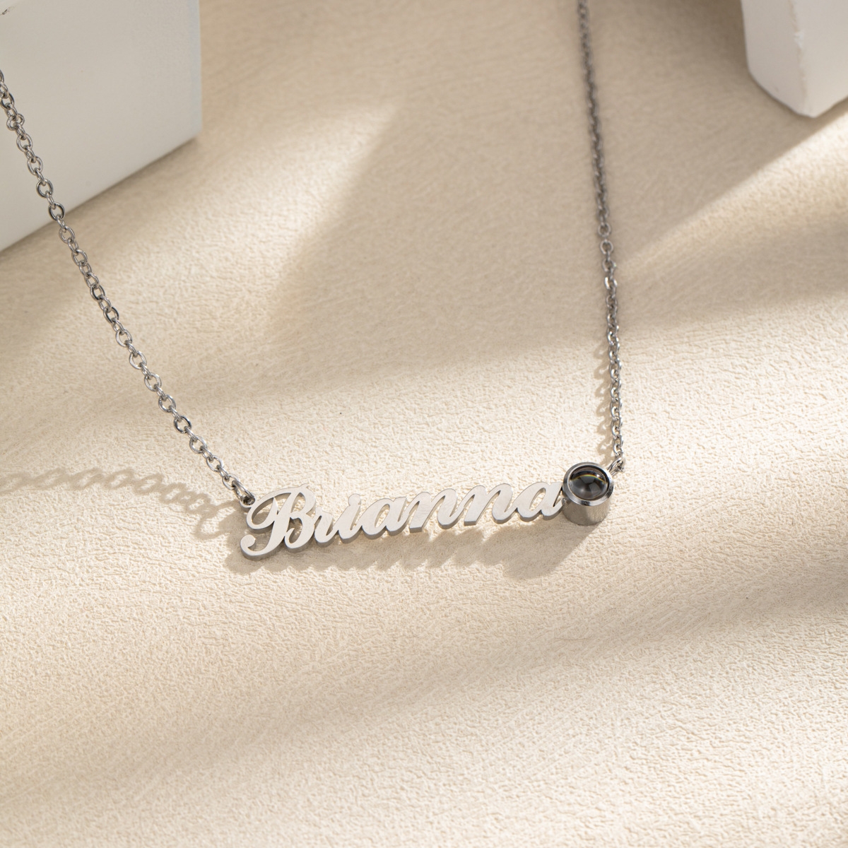 Personalized Photo Necklace Custom Name Necklace with Photo Projection Photo Necklace Birthday Gift, Gift for Her, Christmas Gift