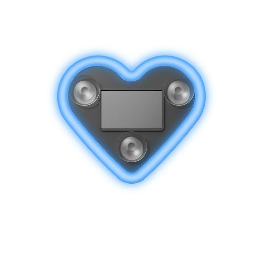 Solar Powered Wireless LED Triangle Heart Shape Neon Light for Car Interior Decor Eco-Friendly Modern Stylish Look