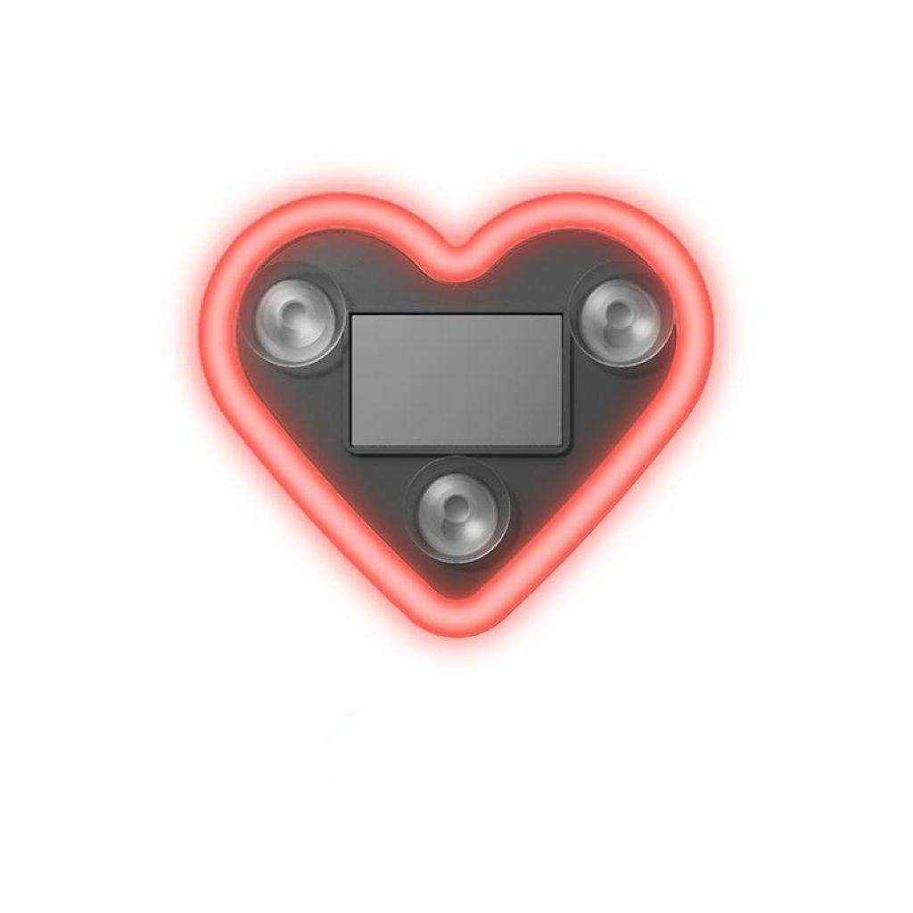 Solar Powered Wireless LED Triangle Heart Shape Neon Light for Car Interior Decor Eco-Friendly Modern Stylish Look