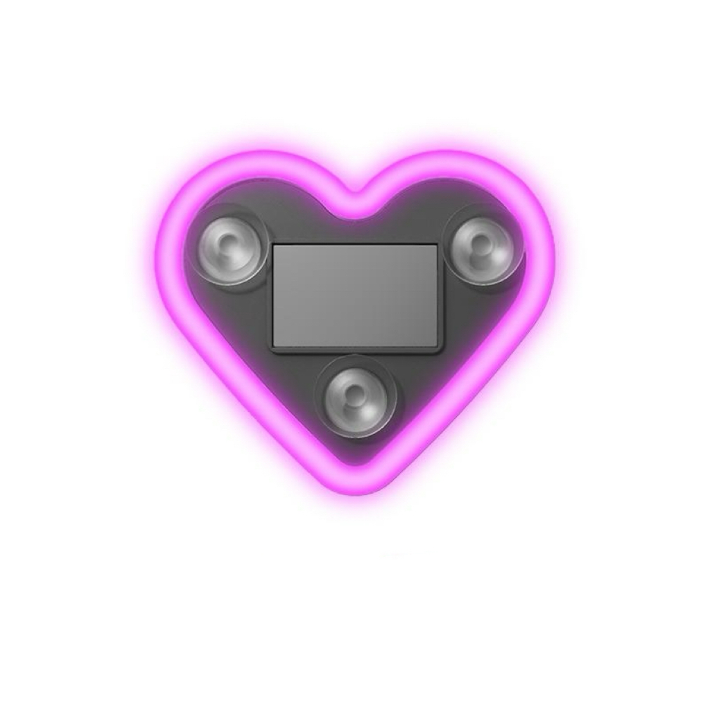 Solar Powered Wireless LED Triangle Heart Shape Neon Light for Car Interior Decor Eco-Friendly Modern Stylish Look