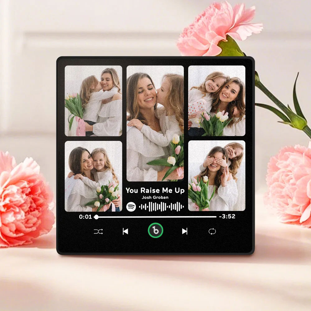 Mother's Day Gifts for Mum Custom Music Fridge Magnet Colorful Frame Album Fridge Magnet Can Play Songs