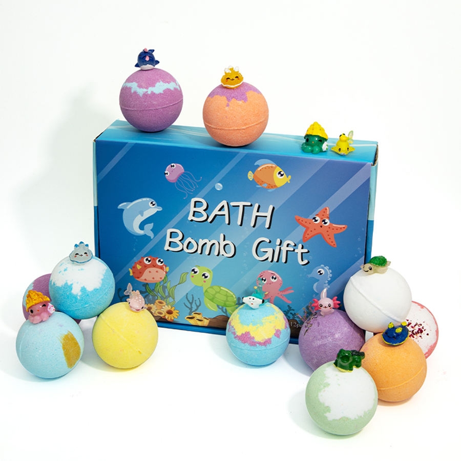 (Pre-Sale, Ships on 28th Mar) Sea Surprise Bath Bombs for Kids Fizzy Bubble Bath Bombs Surprise Ocean Animal Toys Inside Gift for Kid