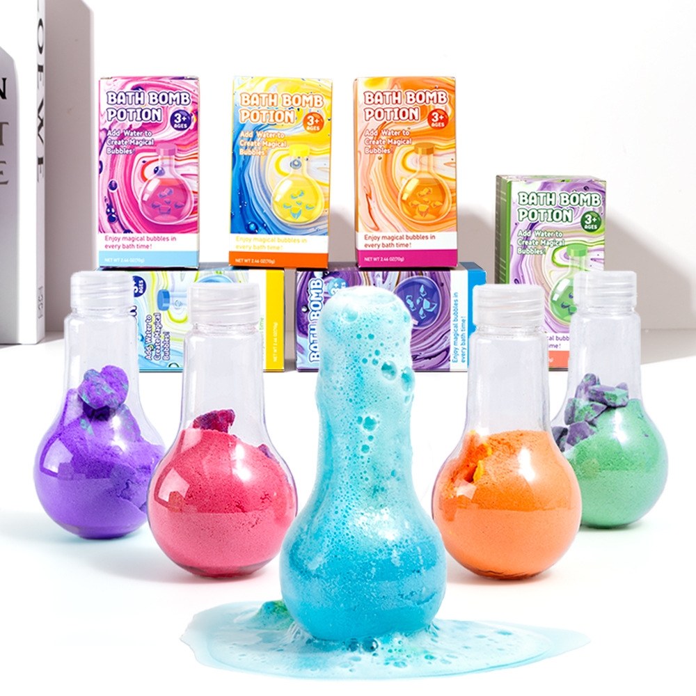 Cool Foam Science Beaker Original Non-Toxic Bath Explosions Colorful Fun Fizzy Magic Bubble Bath Bomb Potion