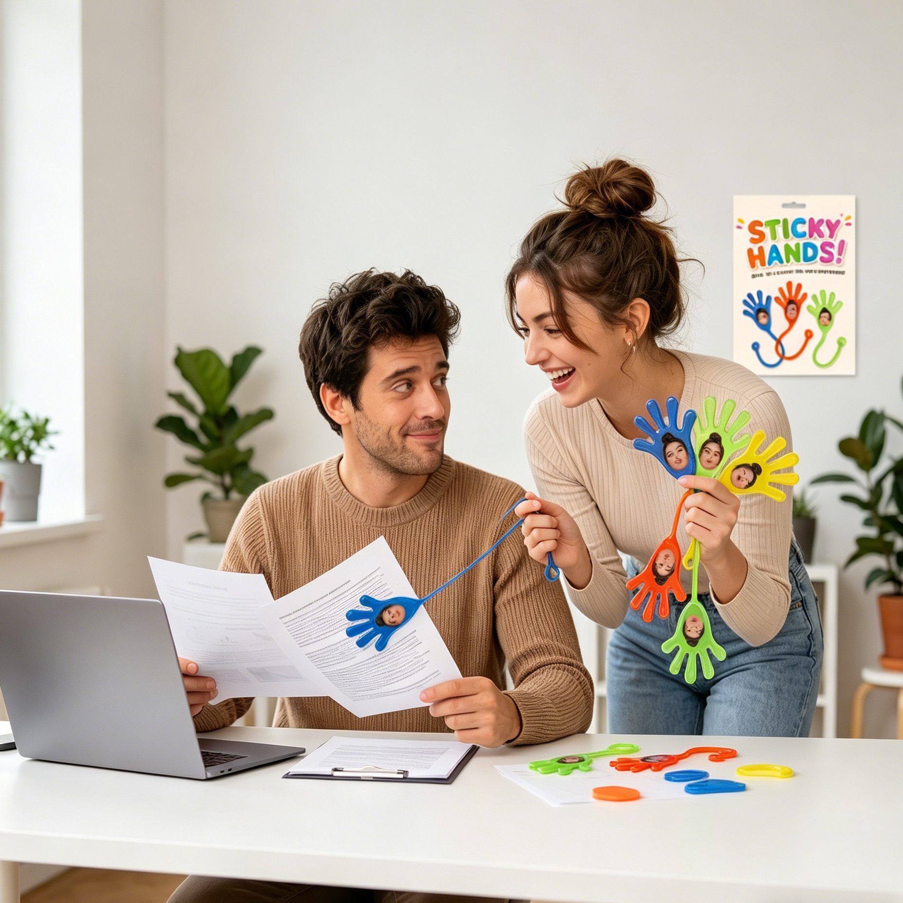 Custom Sticky Hands Toy Set Stretchy Sticky Slap Hands for Kids Party Favors Stress Relief & Fun Pranks