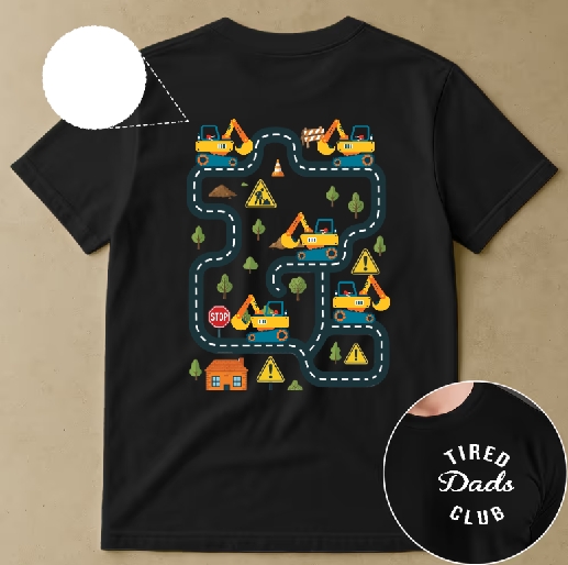 Father's Day Gifts, Tired Dads Club Construction Car Track Massage Funny Father Day Gifts For Dad - Personalized Shirt