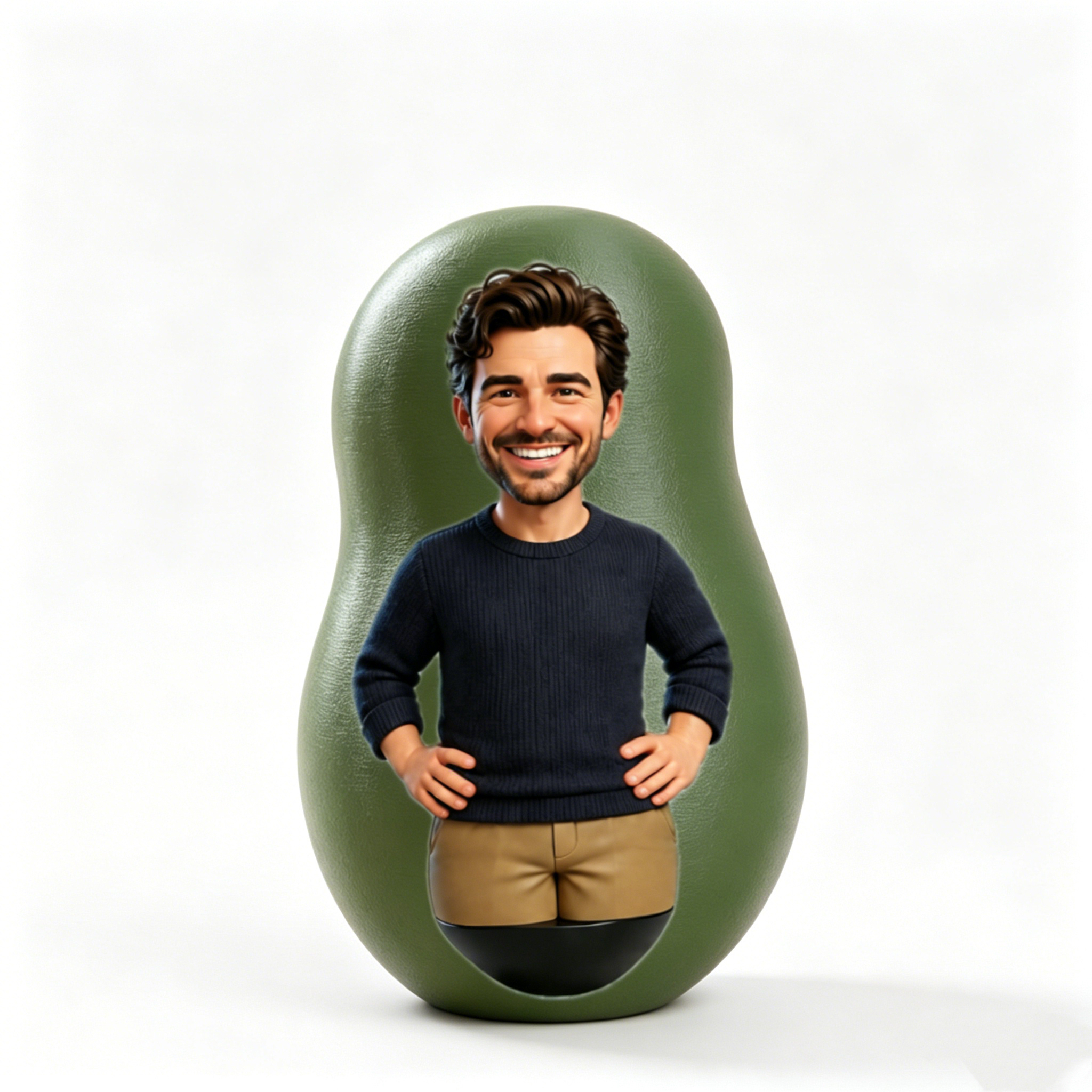 Custom Photo Wobble Doll for Dad – Personalized Ornament Unique Desk Decor Gift for Father’s Day