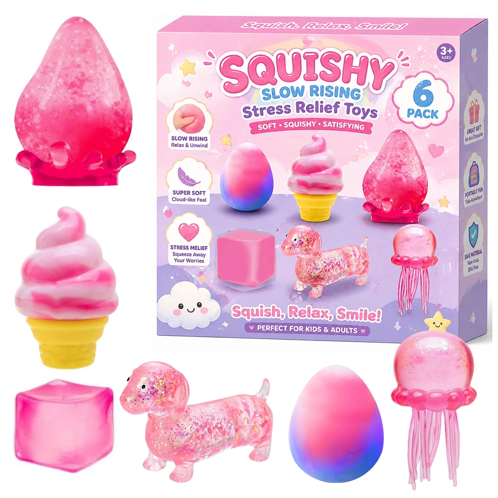 Mystery Dumpling Squeeze Countdown Blind Box 24 Pack Random Squishy Toys Ideal Gift for Kids Adults