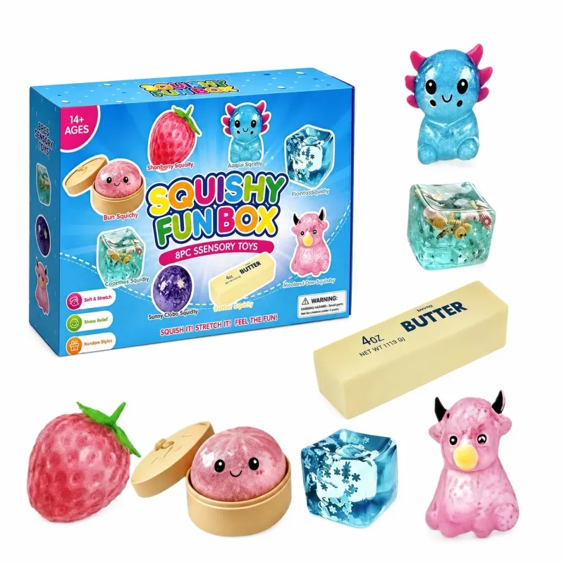 Mystery Dumpling Squeeze Countdown Blind Box 24 Pack Random Squishy Toys Ideal Gift for Kids Adults