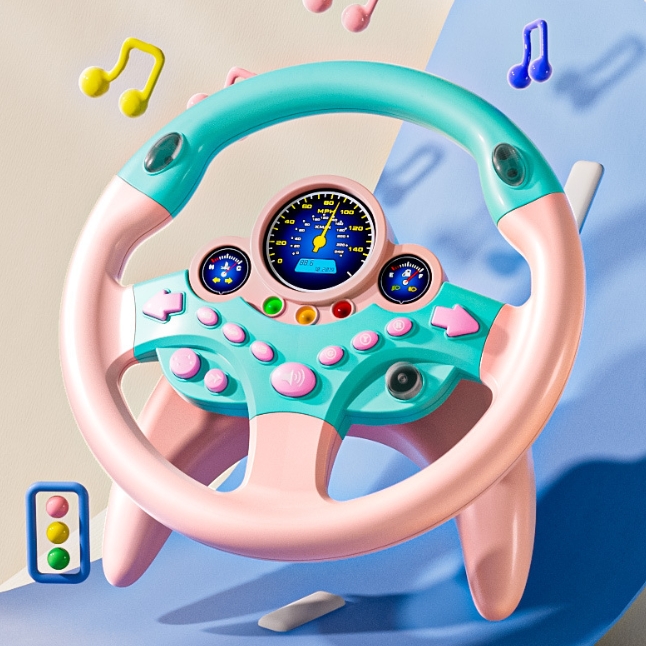 Personalized Princess Steering Wheel Toy Car with Lights and Sound Effects | Fun Travel To