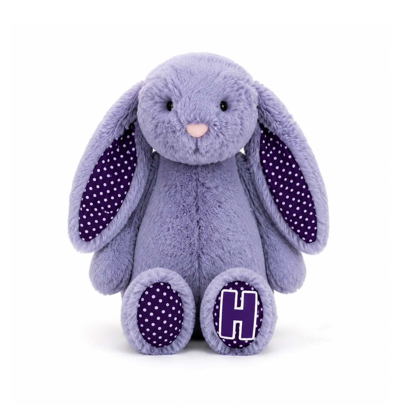 Custom Letter Bunny Plush – Personalized Soft Rabbit Stuffed Animal with Monogram Foot, Cute Gift for Kids, Birthdays & Special Occasions