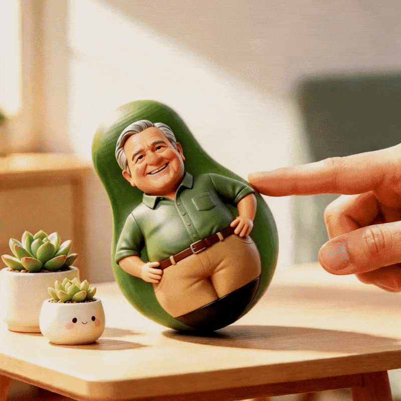 Custom Photo Wobble Doll Personalized Roly-Poly Doll Ornament Handmade Unique Gift for Your Family & Friend