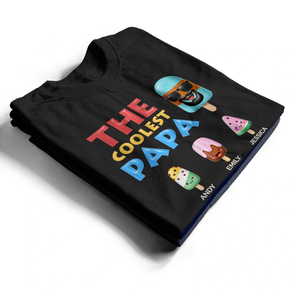 Personalized T-Shirt The Coolest Pop Grandpa Dad Father's Day Gifts