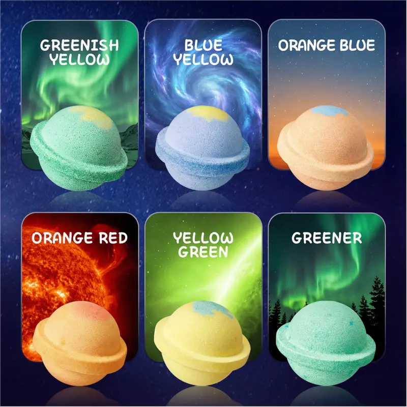 Colorful Bubble Star Bath Bomb Press Orgainc Planet Bath Fizzy for Kids and Adults Body Care Relaxation Fragrance