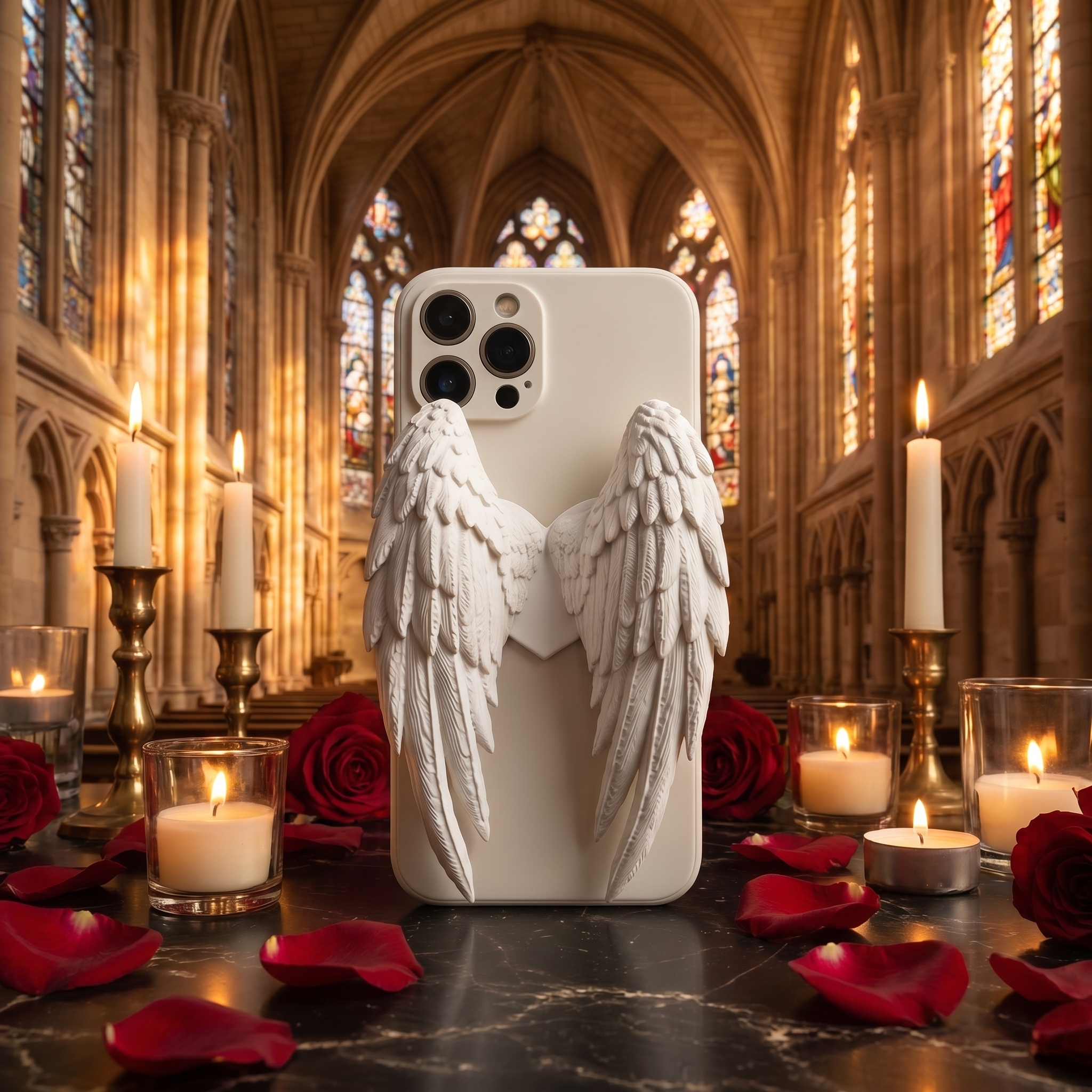 Angel Wings Magnetic Phone Holder – 3D Guardian Wing Design Phone Stand