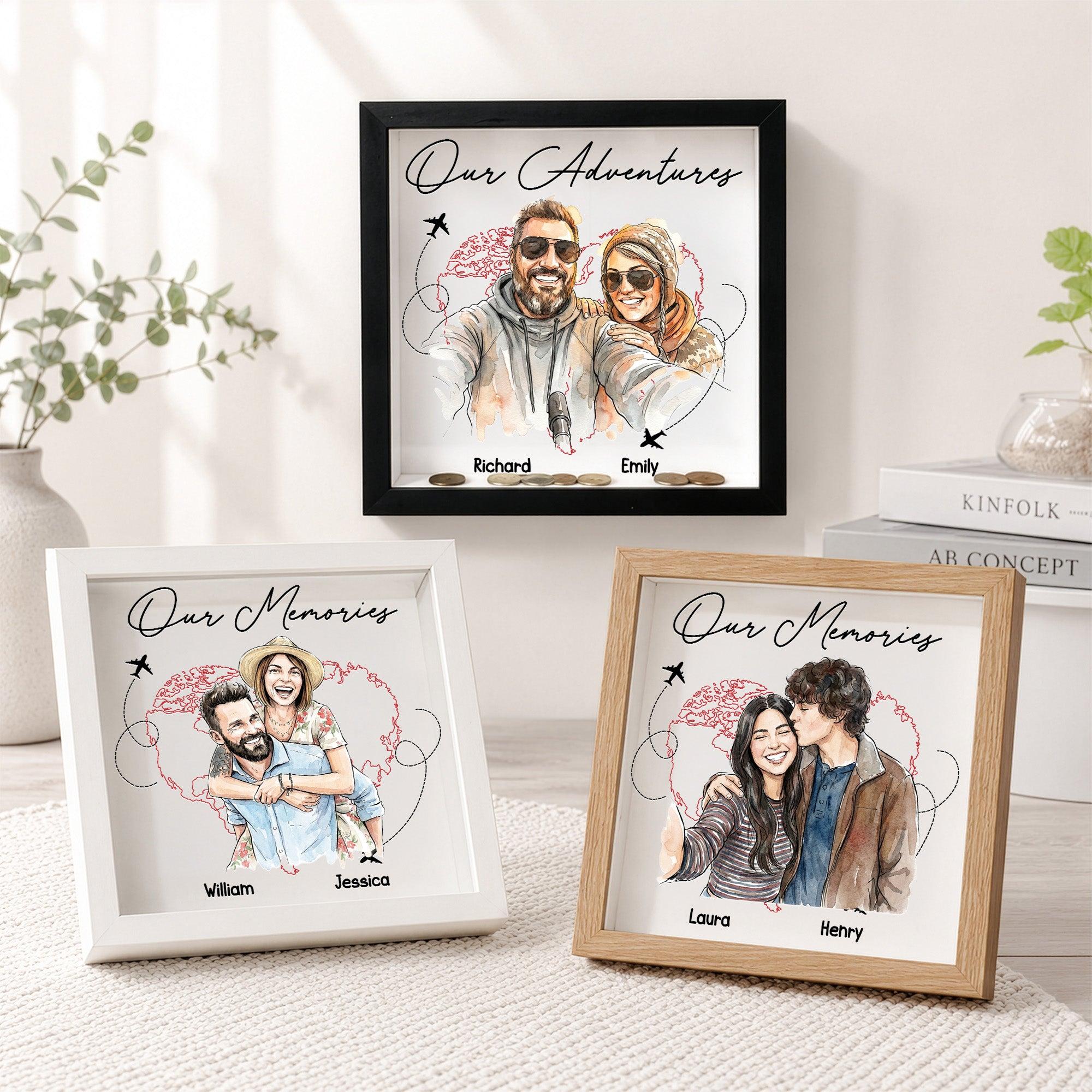 Personalized Memory BoxAnniversary Gifts Our Adventures Custom Photo Watercolor