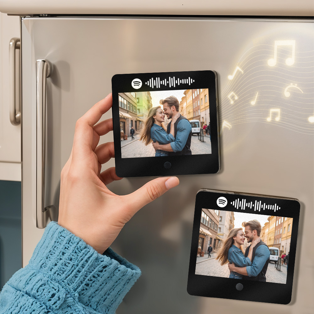 Customized Printed Music Fridge Sticker Calendar Photo Gifts Music Wall Photo Sticker Music Movement That Can Be Played Without Cell Phone Best Gift