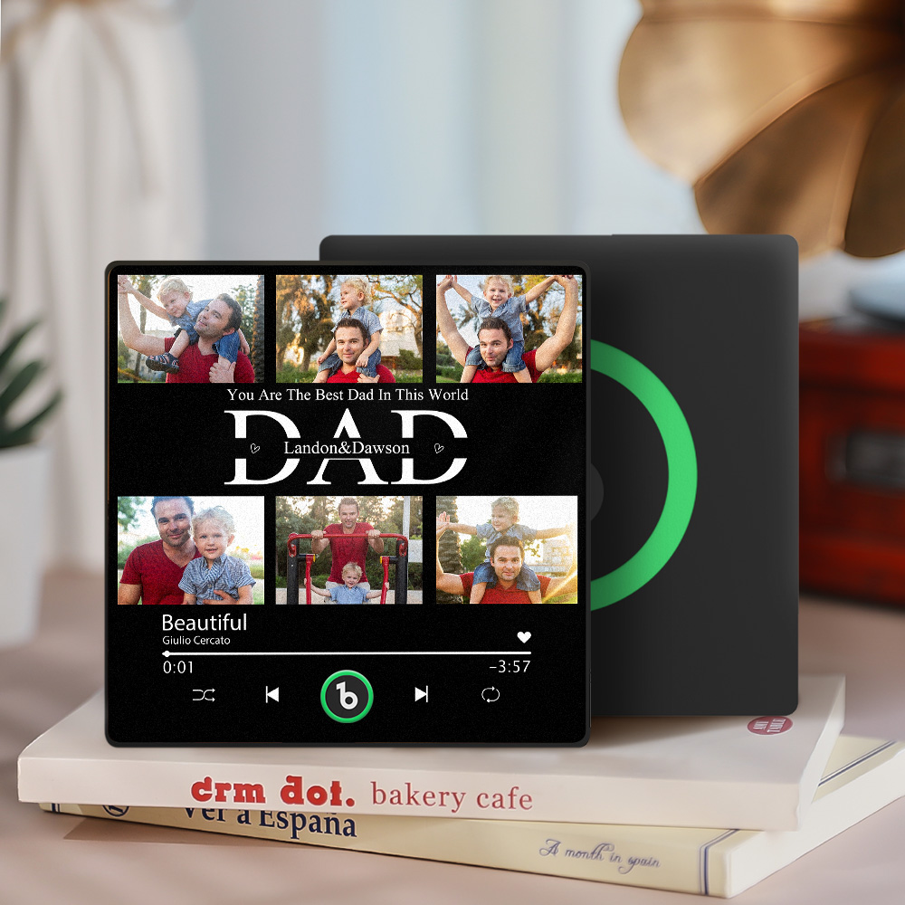 Custom Music Fridge Magnets Custom Music Fridge Magnet Colorful Frame Album Fridge Magnet Can Play Songs Gift for Dad