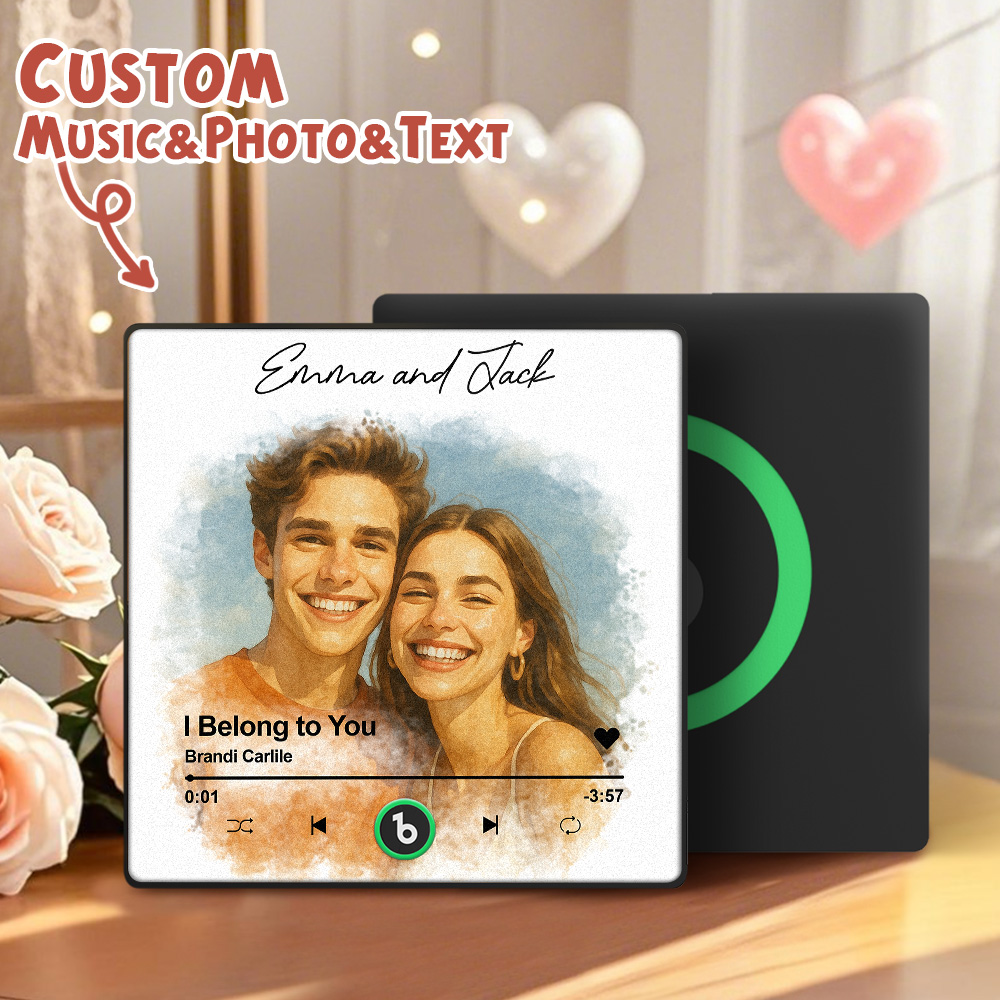 Custom Music Fridge Magnet Personalized Music Photo Oil Painting Style for Your Loved Ones
