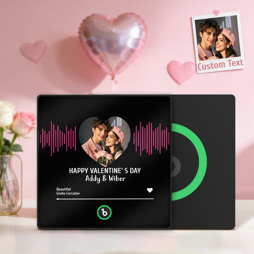 Custom Music Fridge Magnet with Photos That Can Be Played Song Unique Valentine's Gift
