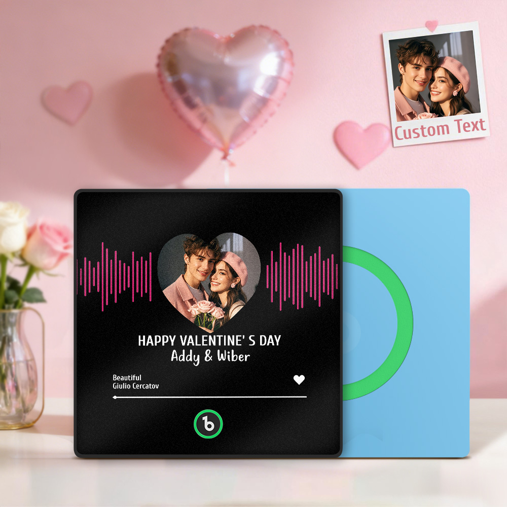 Custom Music Fridge Magnet with Photos That Can Be Played Song Unique Valentine's Gift