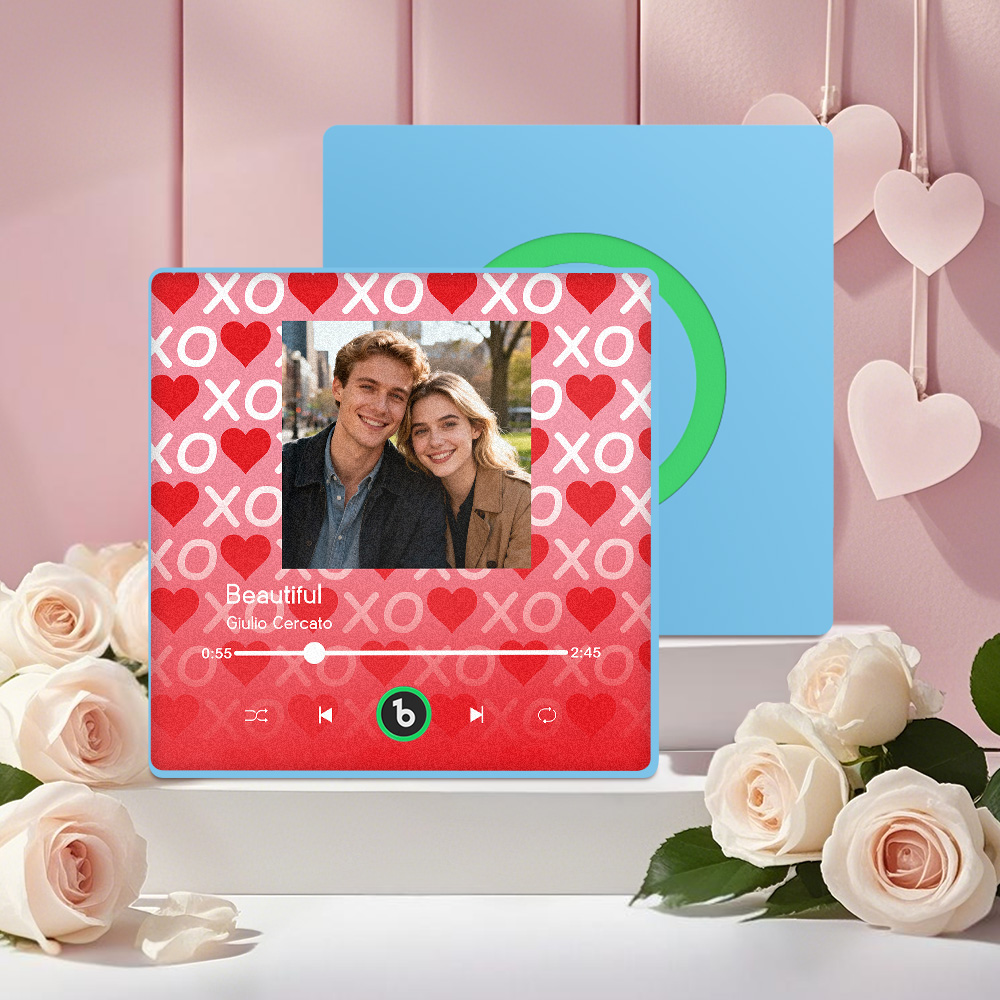 Custom Picture Music Fridge Magnet Precious Gift for Valentine's Day