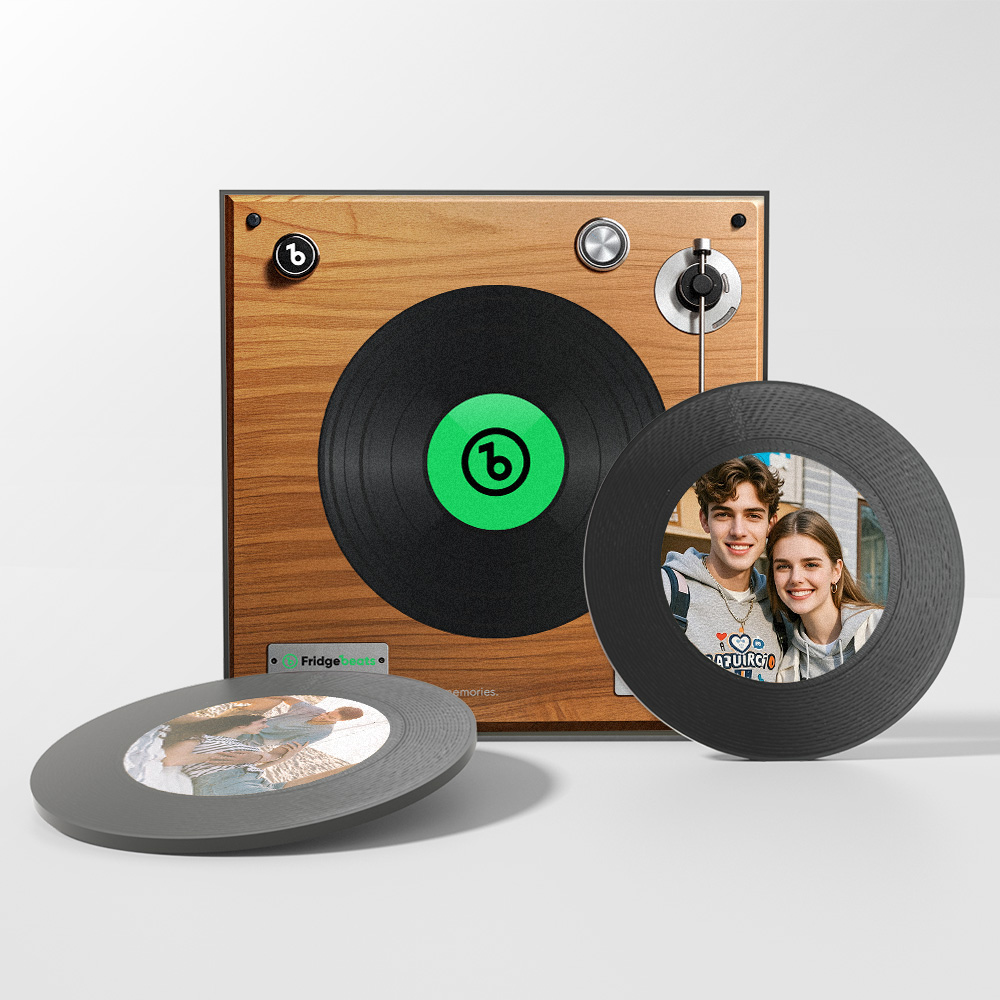 Upgraded Personalized Music Fridge Magnet That Play Songs Record Supports 1-6 Songs Gifts for Mum - 