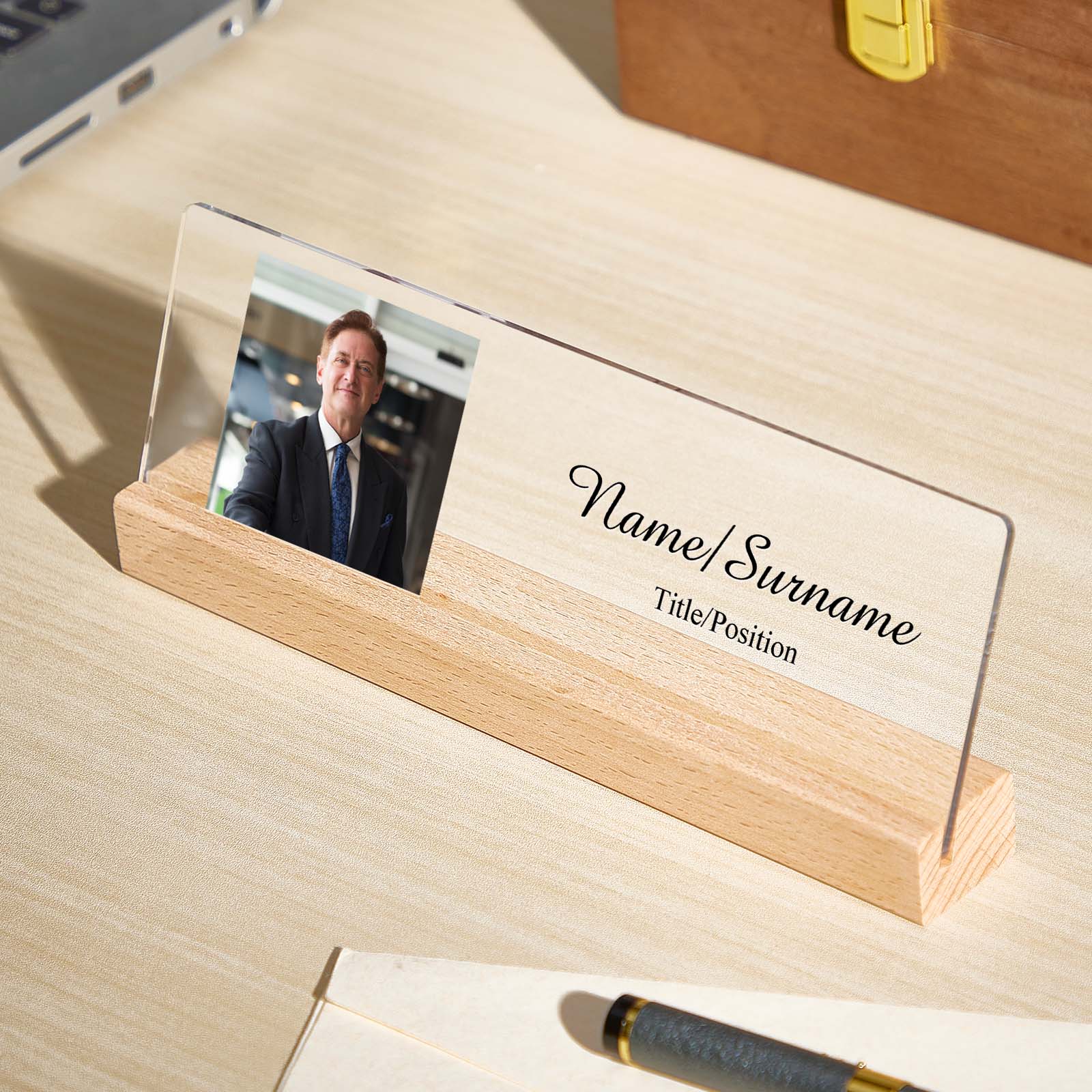 Personalized Company Logo Name Plate, Custom Logo Name Plate, CoWorker Gift, Office Name Plate, New Job Gift, Custom Office Name Sign Decor