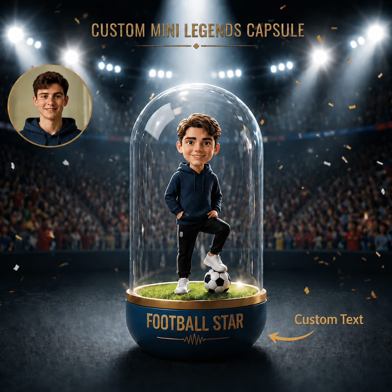Custom Ultimate Mini Legends Collector's Capsule - An Exquisite Gift for Football Fans and Enthusiasts