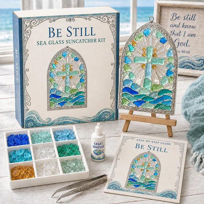 "Be Still" Christian Sea Glass Suncatcher DIY Kit