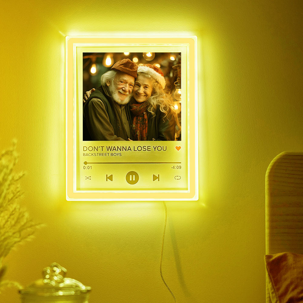 Custom Photo Night Light Personalized Music Neon Plaque Christmas Gifts - 