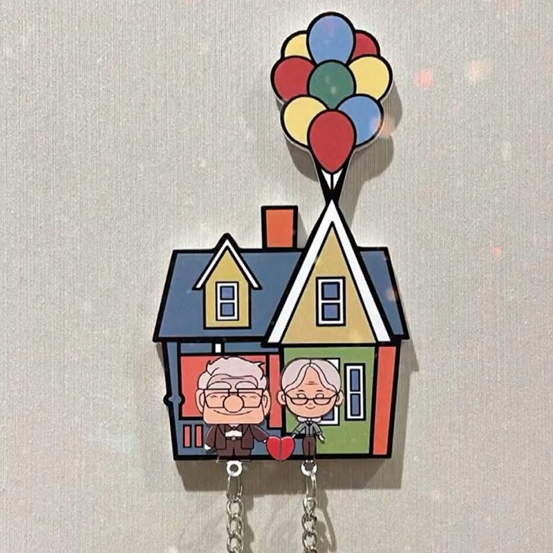 Up Couple Keychain Holder Creative Wall Sticker Couple Pendant Cartoon Gift