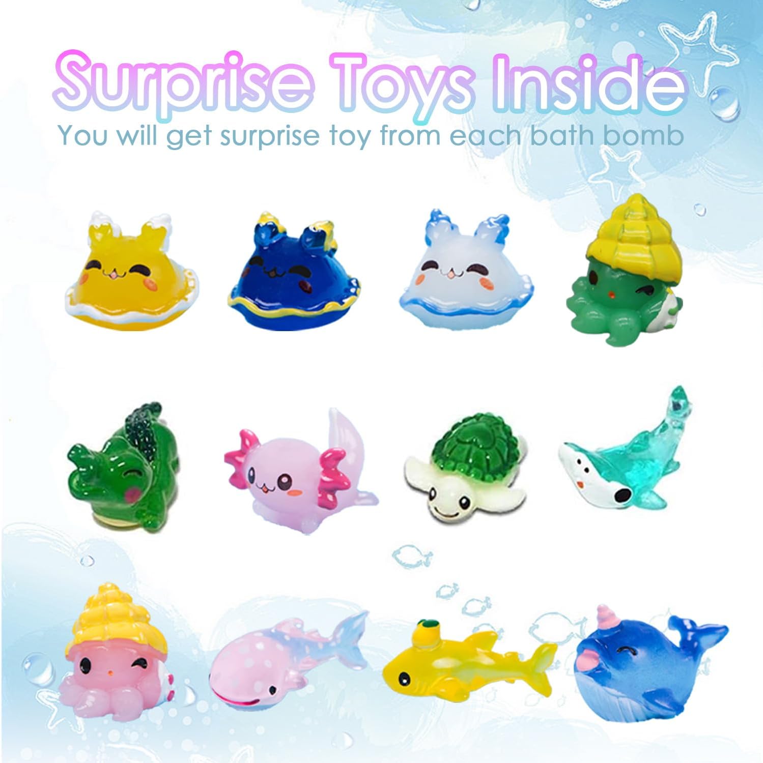 Sea Surprise Bath Bombs for Kids  Fizzy Bubble Bath Bombs Surprise Ocean Animal Toys Inside Gift for Kid