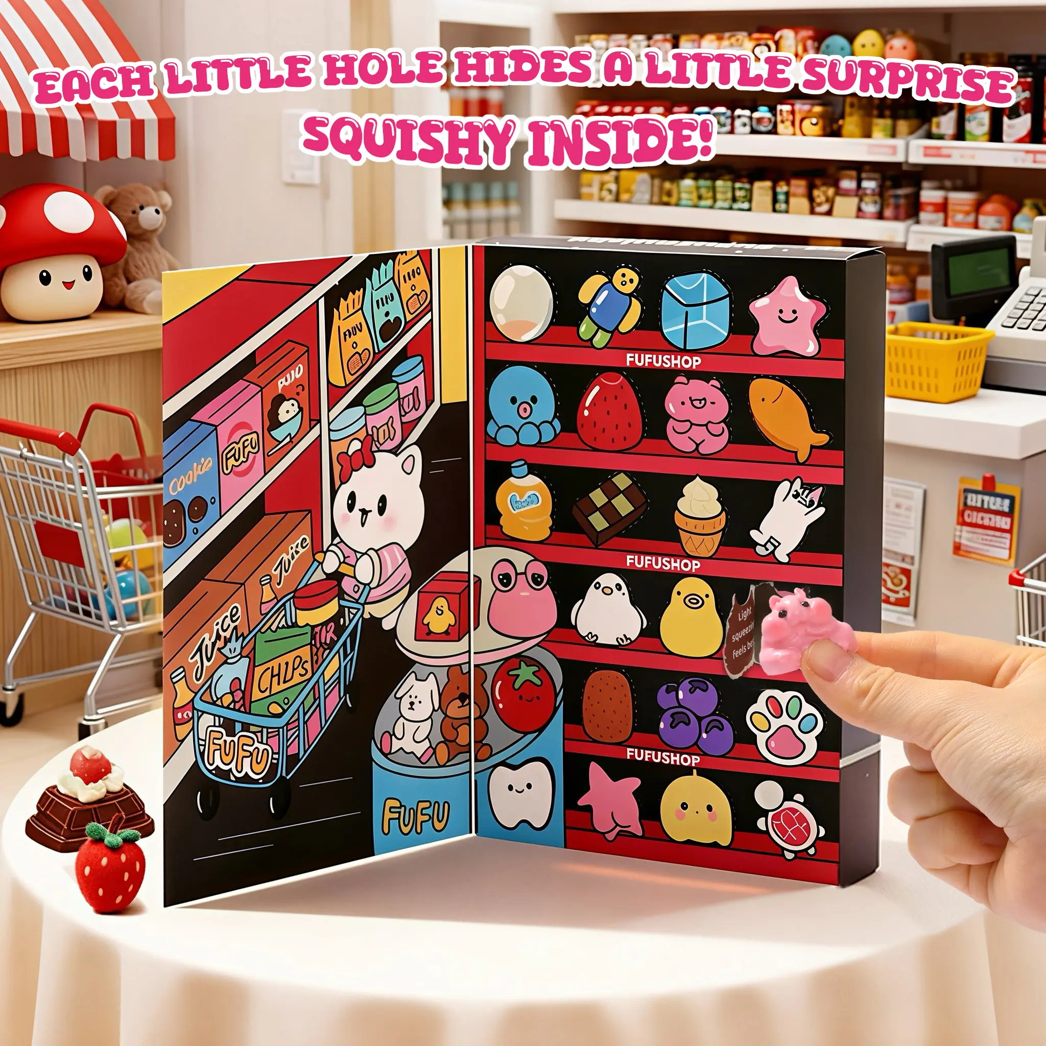 Squishies Set Handcrafted Slow Rising Sensory Fidget Toy Cute Anxiety Stress Relief Squeeze Decompression for Kids 商品缩略图