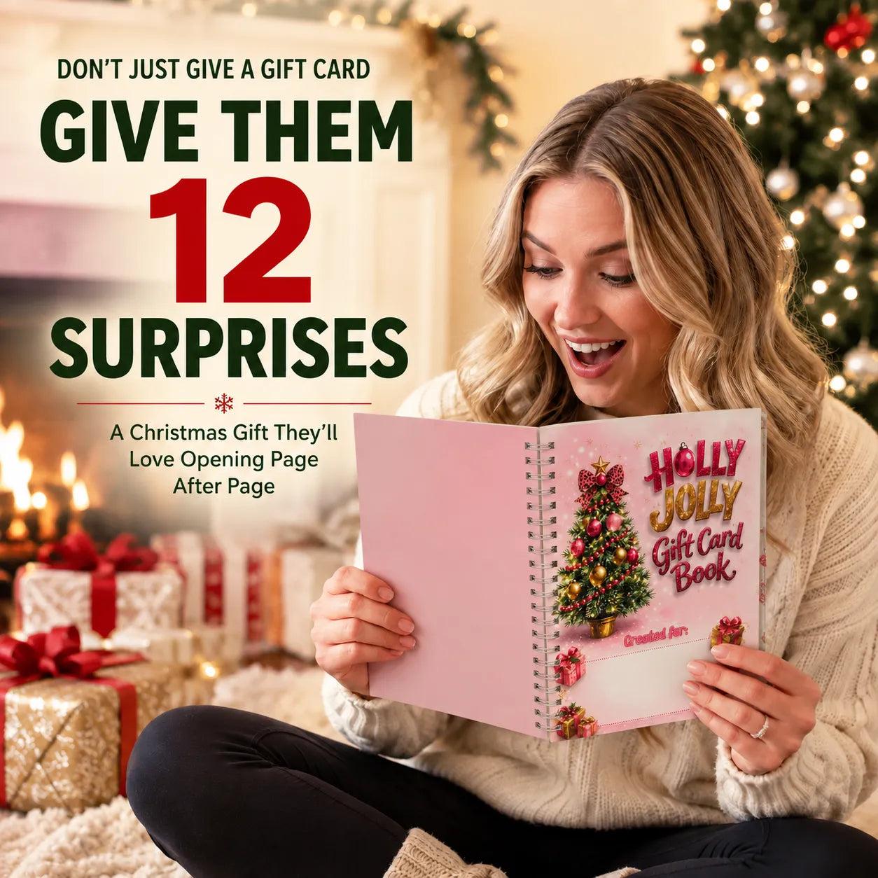 Christmas Gift Card Booklet -DIY Spiral-Bound Christmas Gift Card Holder Book