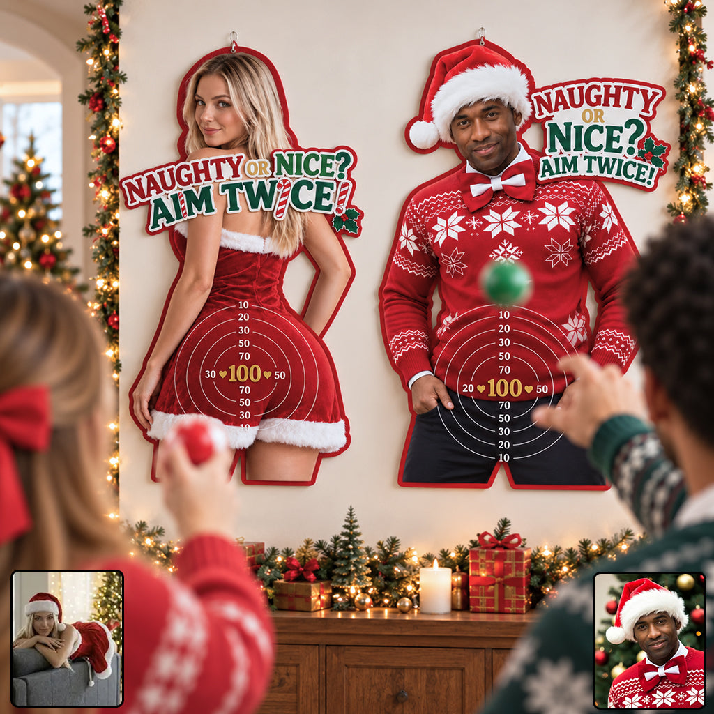 Personalized Couple Sticky Ball Dart Board Set Christmas Night Spicy Game