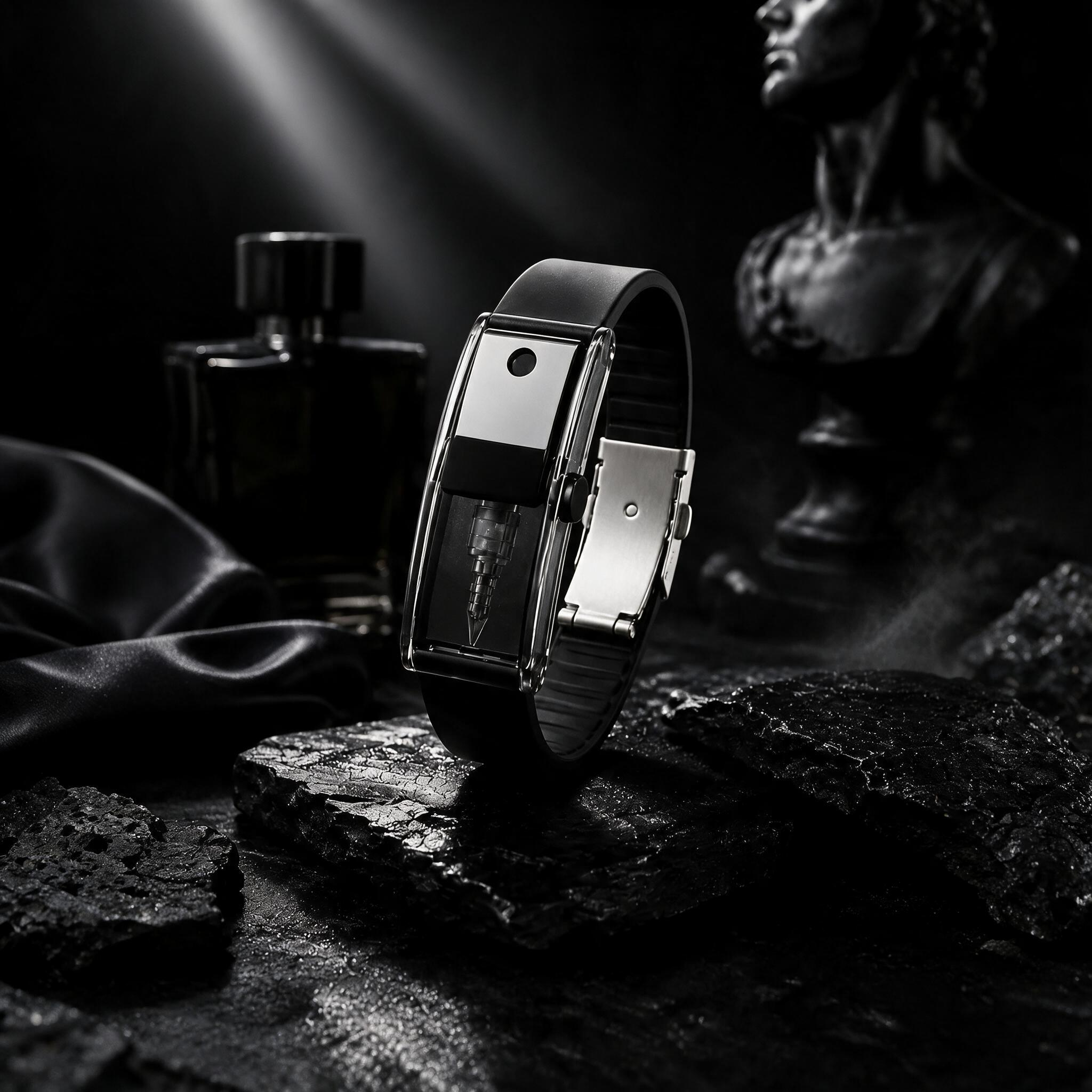 Fragrance Spray Bracelet – Refillable Wearable Perfume Atomizer Bracelet for Men & Women, Portable Mist Wristband with Adjustable Silicone Strap