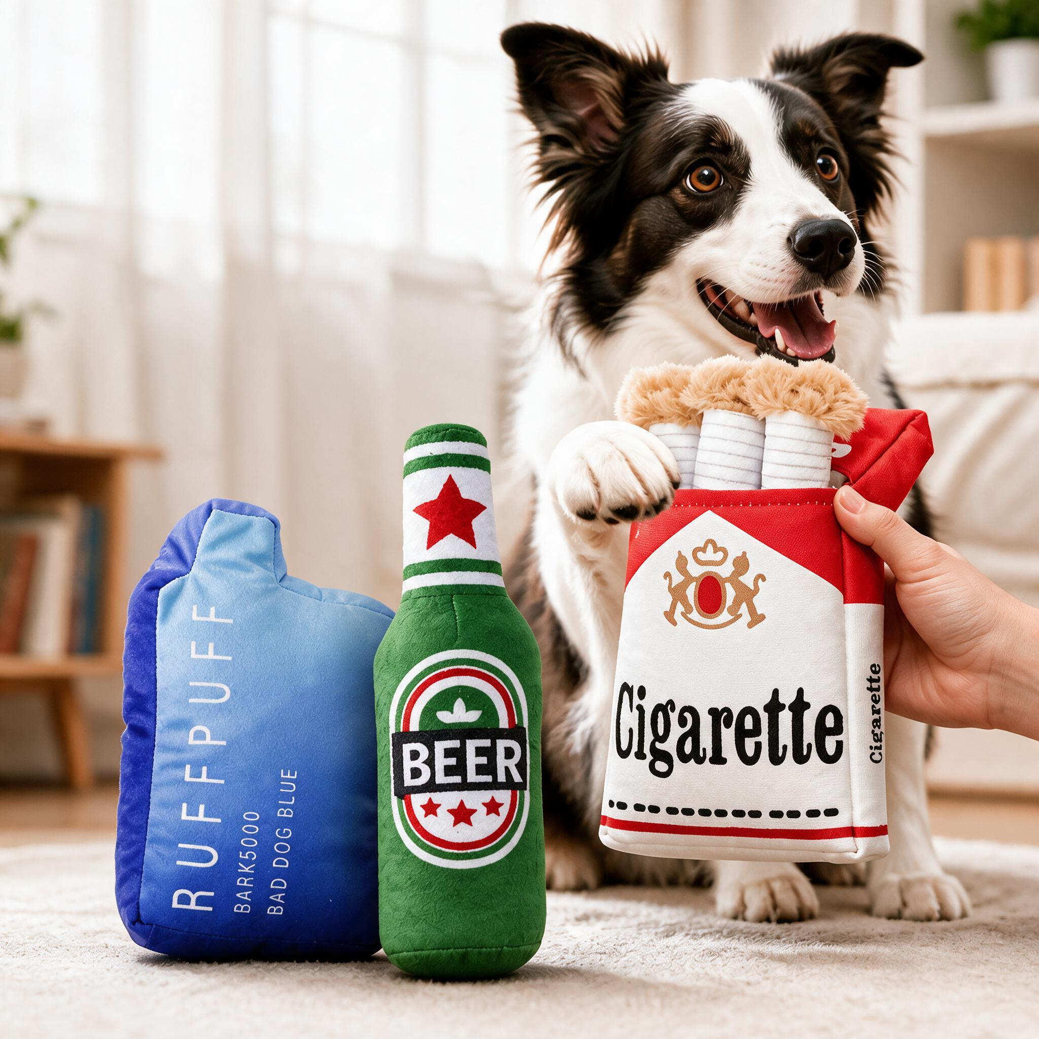 Cute Plush Squeaky Dog Toy – Soft Interactive Pet Toy with Fun Packaging Design for Dogs & Puppies