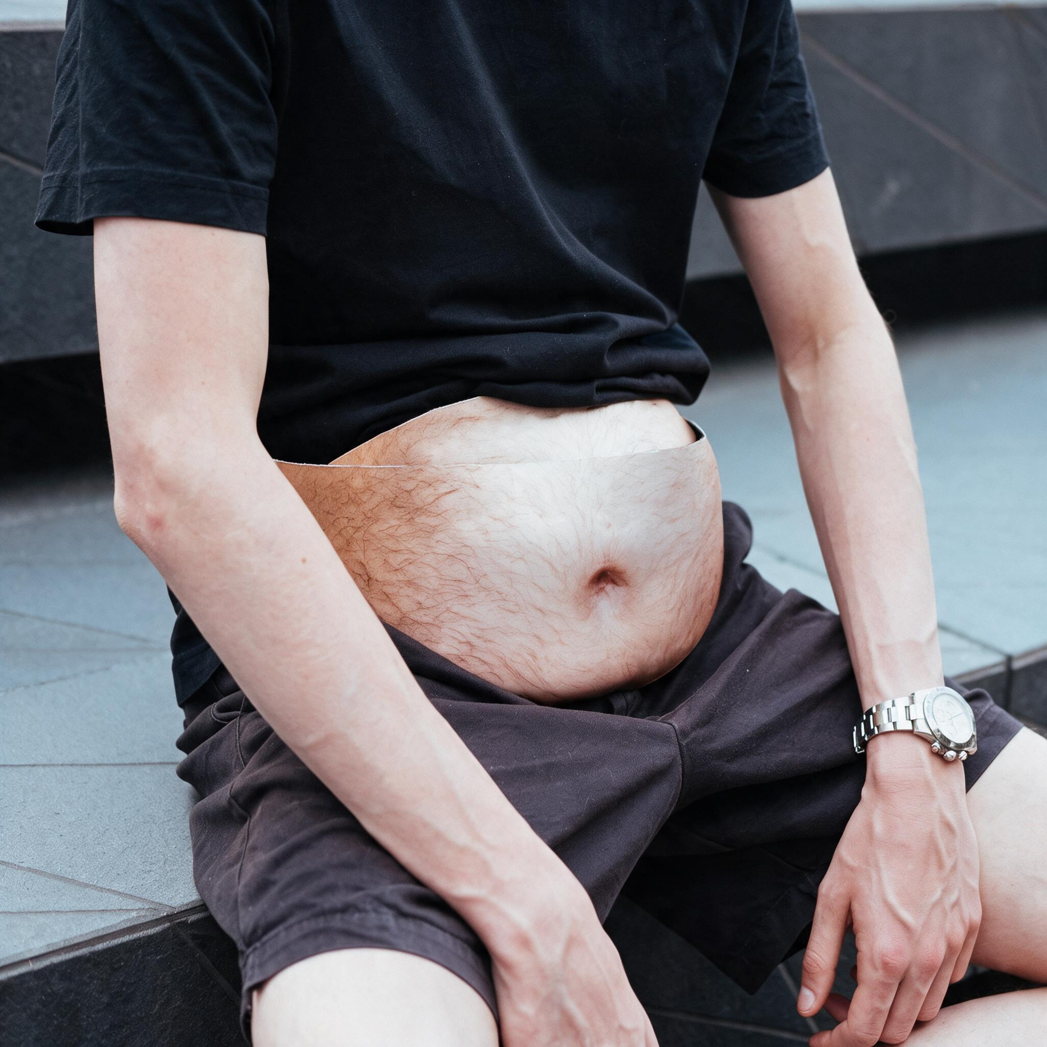 BellyBag – Funny Realistic Belly Fanny Pack, Novelty Waist Bag for Men & Women
