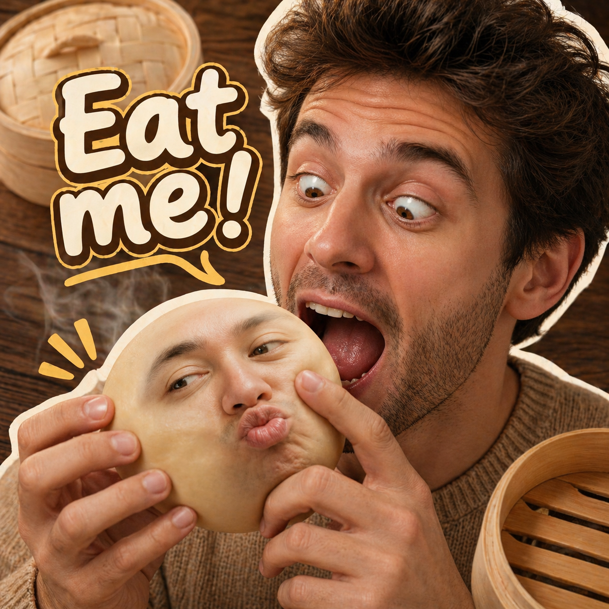 Custom Face Squishy Bun Personalized Funny Stress Relief Toy, Custom Photo Squeeze Gift Unique Gag Gift for Friends & Family