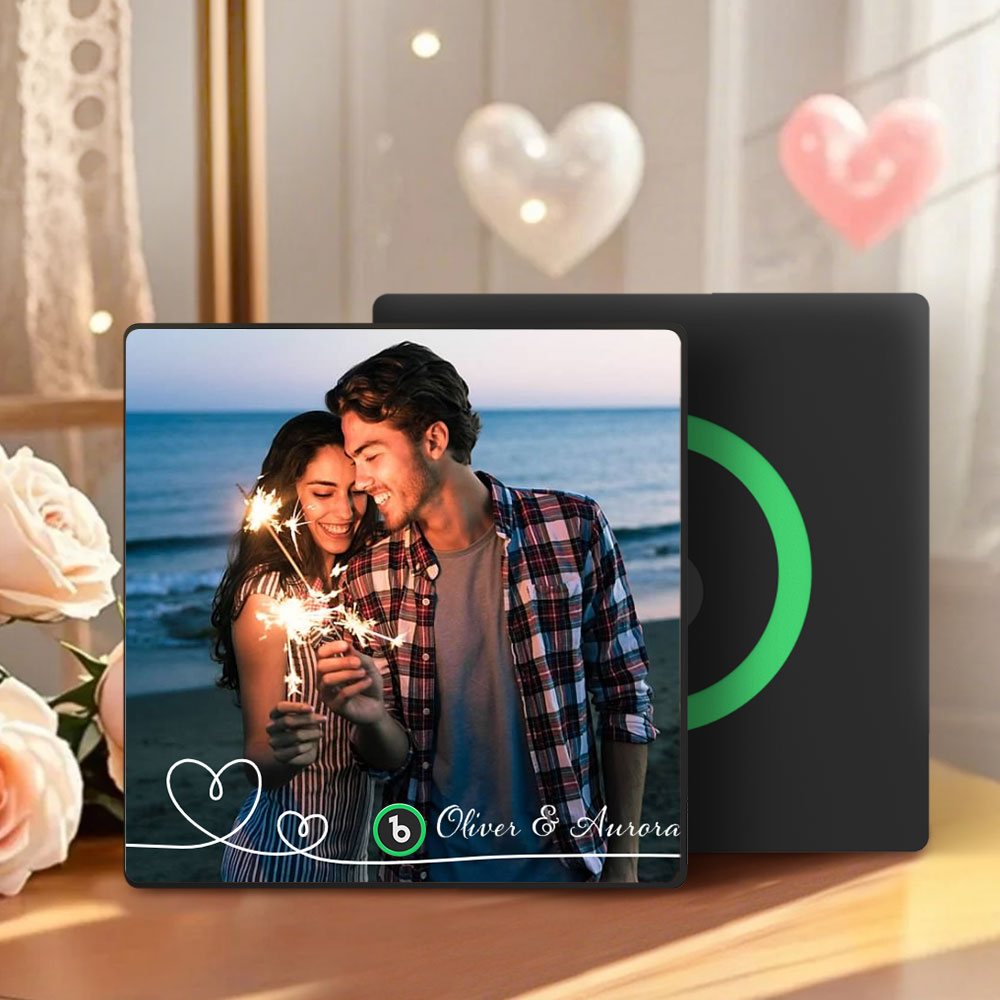 Custom Music Fridge Magnet Couple Photo Warm  Magnet Custom Music Fridge Magnet For Her