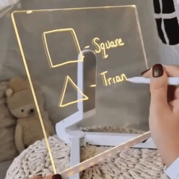 LED Note Board With Night Light Colorful DIY Acrylic Message Board Childrens Drawing Board