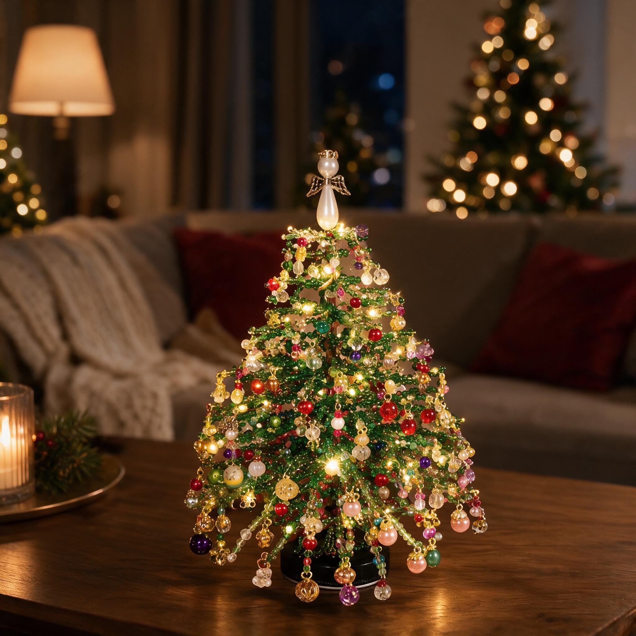 DIY Beaded Christmas Tree Kit – Create Your Own Sparkling Holiday Decoration