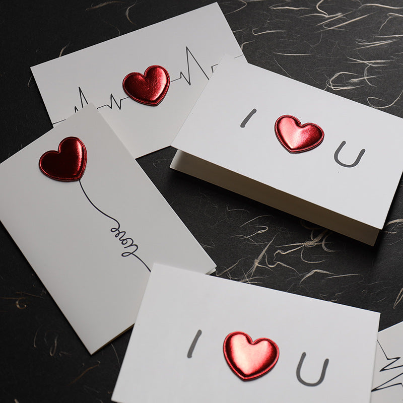 Love Greeting Card Three-dimensional Heartbeat Creative Card -