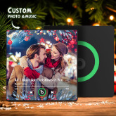 Custom Photo Music Fridge Magnet Christmas Gifts for Lovers Personalized Music Magnets Can Play Songs